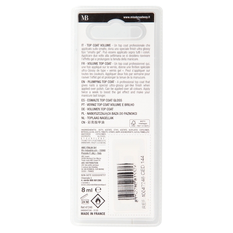 Miss Broadway Glossy Effect Top Coat 8 ml